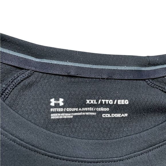 Under Armour Base 2.0 Black Long Sleeve Shirt Size XXL - Picture 6 of 10